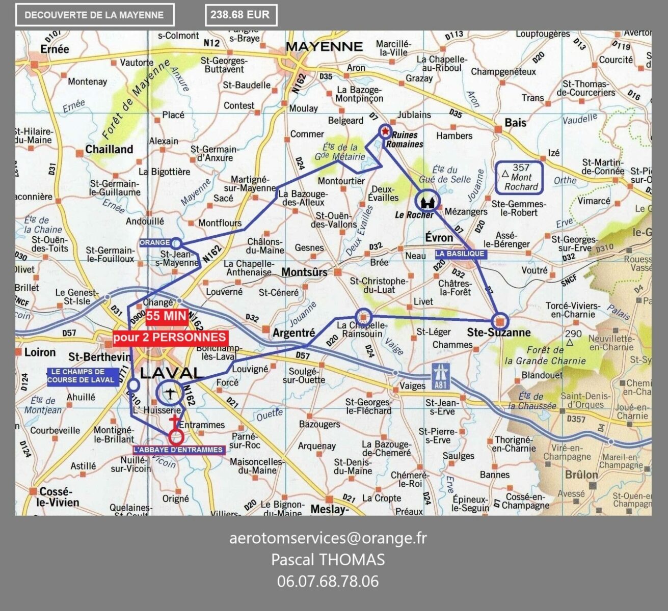 Aerotom Services Ecole De Pilotage Laval 26 TARIF DECOUVERTE DE LA MAYENNE N.E 2 PERS