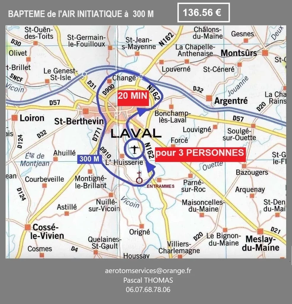 Aerotom Services Ecole De Pilotage Laval Aerotom Services Ecole De Pilotage Laval BAPTEME DE LAIR INITIATIQUE 300M